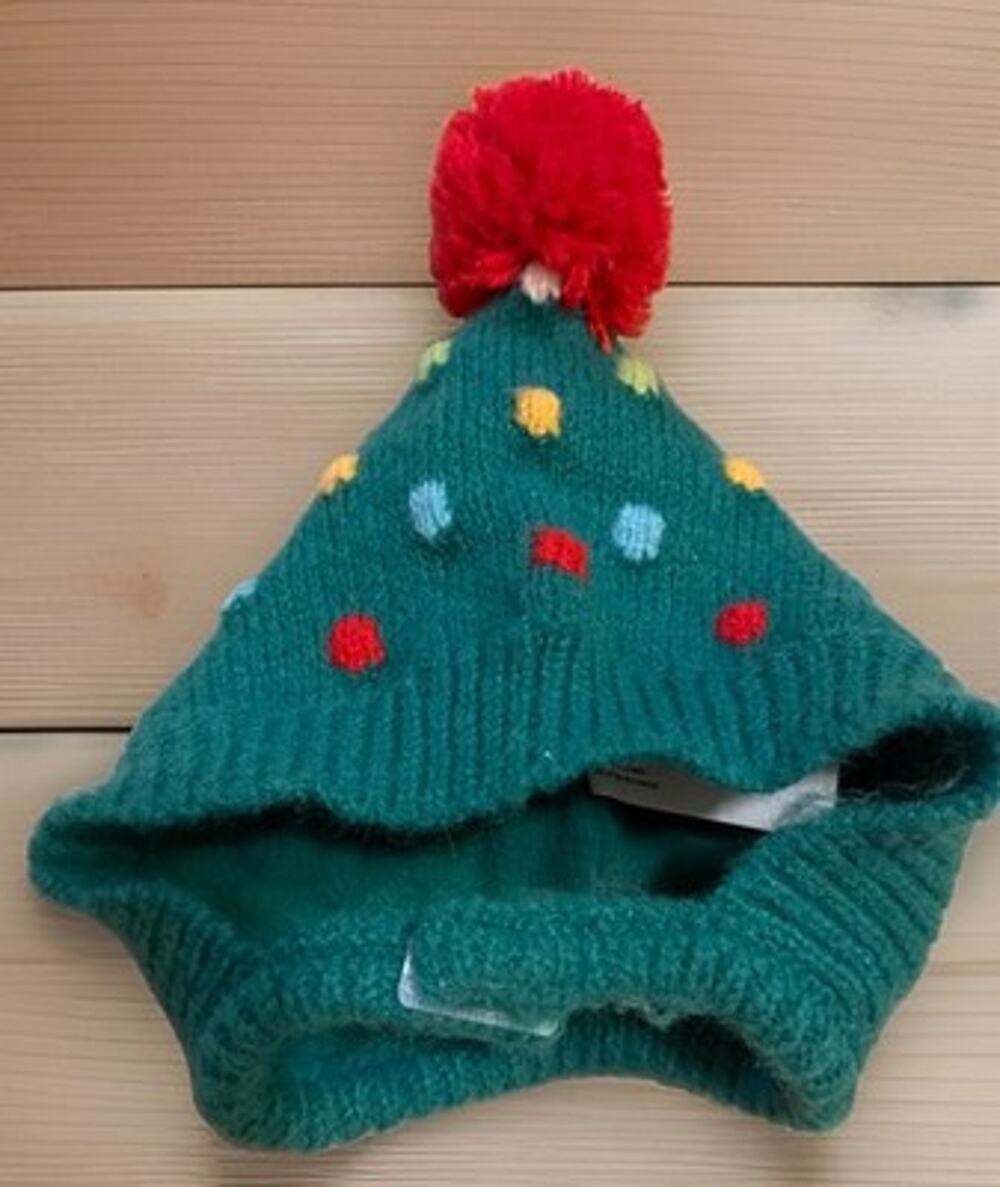 Target Baby Winter Hat Green Polka Dot